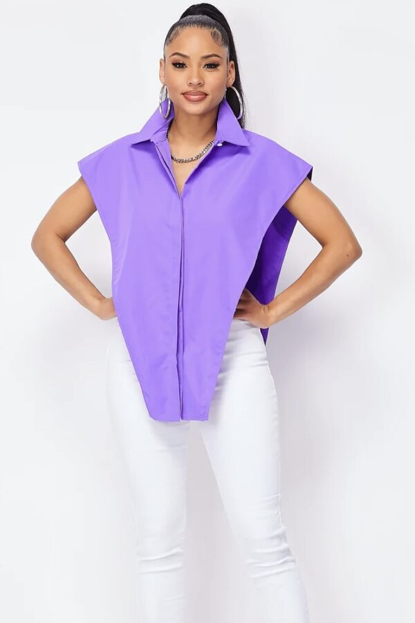 V Shaped Button Up Shirt, ISF - Image 8