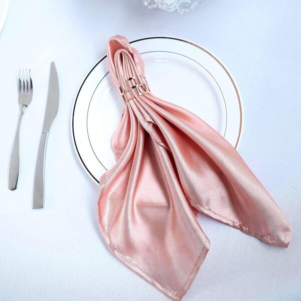 Seamless Satin Cloth Dinner Napkins, Wrinkle Resistant | 20"X20", RES - Image 10