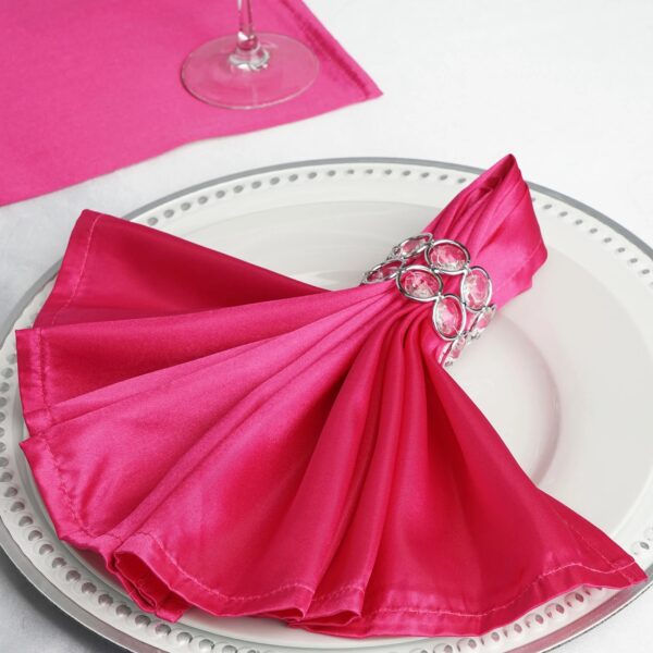 Seamless Satin Cloth Dinner Napkins, Wrinkle Resistant | 20"X20", RES