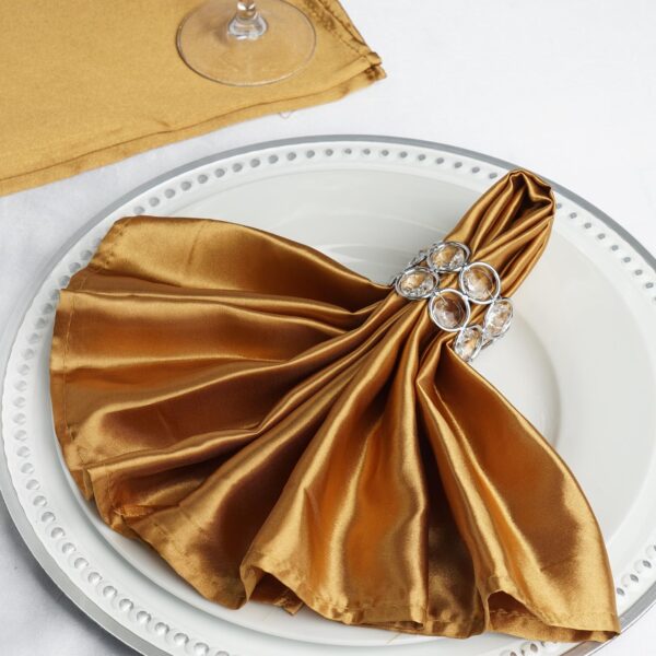 Seamless Satin Cloth Dinner Napkins, Wrinkle Resistant | 20"X20", RES - Image 9