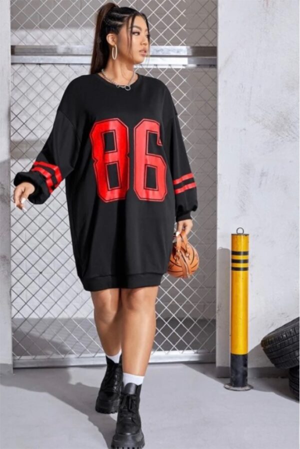 Letter Graphic Sweatshirt Dress