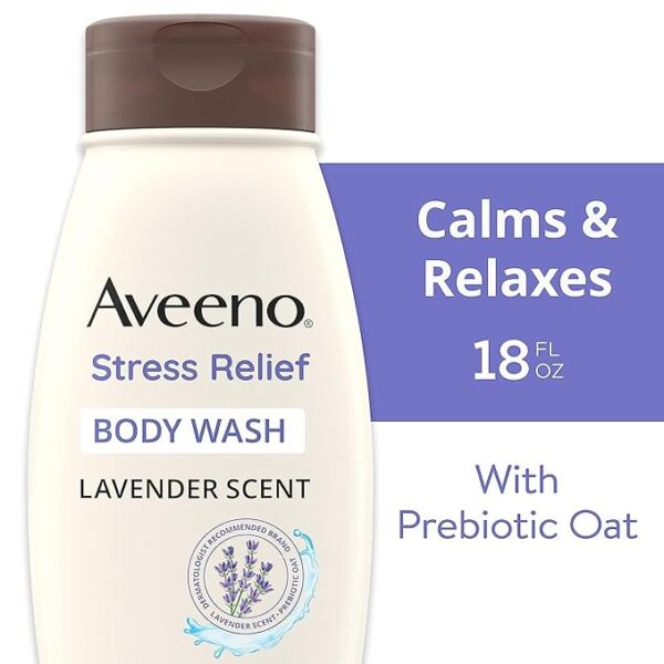 Aveeno Stress Relief Body Wash, Lavender - Image 2