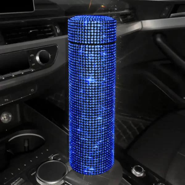 Bling Rhinestone Insulated Car Water Bottle, 700ml - Image 3