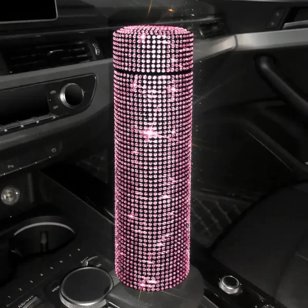 Bling Rhinestone Insulated Car Water Bottle, 700ml - Image 6