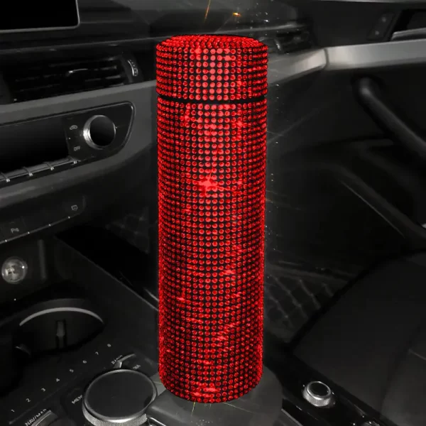 Bling Rhinestone Insulated Car Water Bottle, 700ml - Image 7