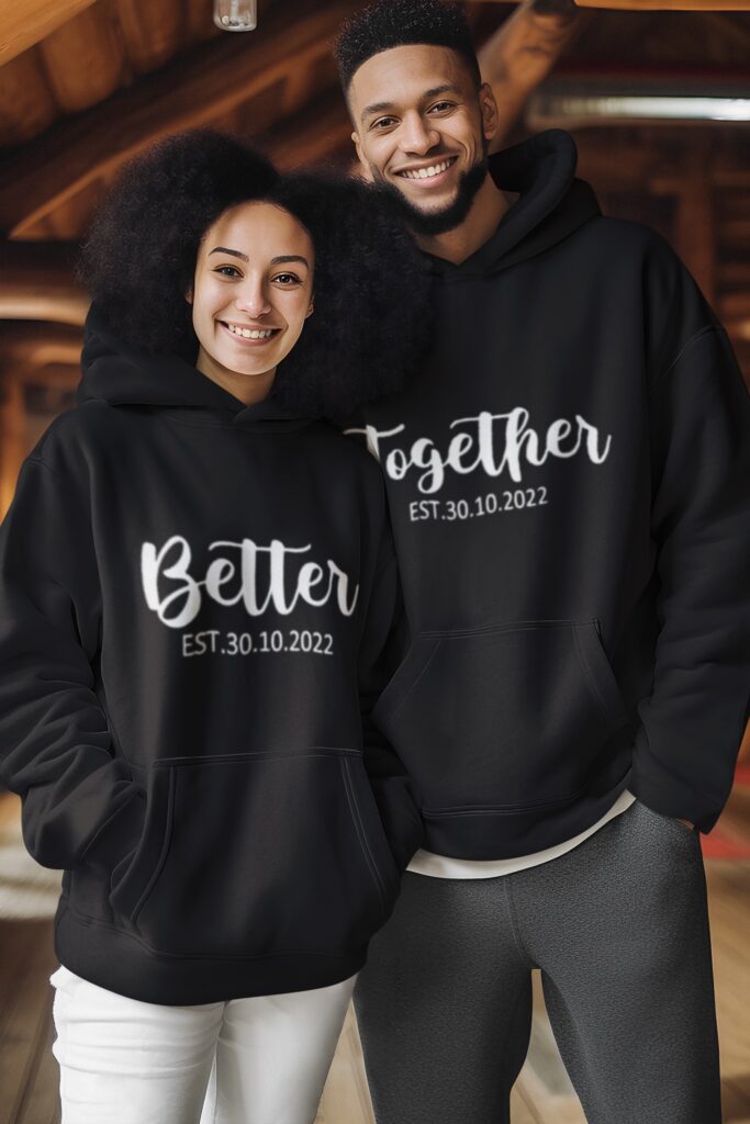 Nica Noel® Couples' Hoodies, Better Together, LOA