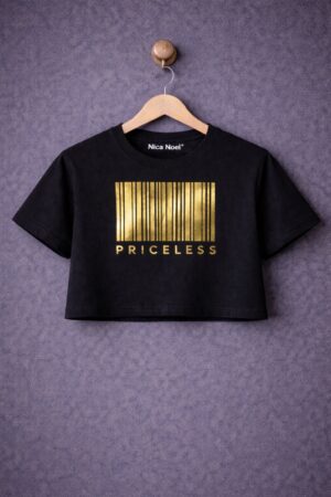 Priceless Barcode Crop Top.