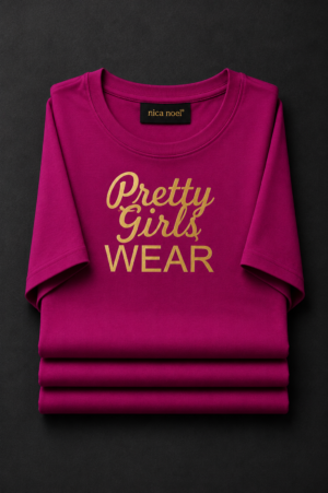 "Pretty Girls Wear" Plus Solid Maxi Tee Dress
