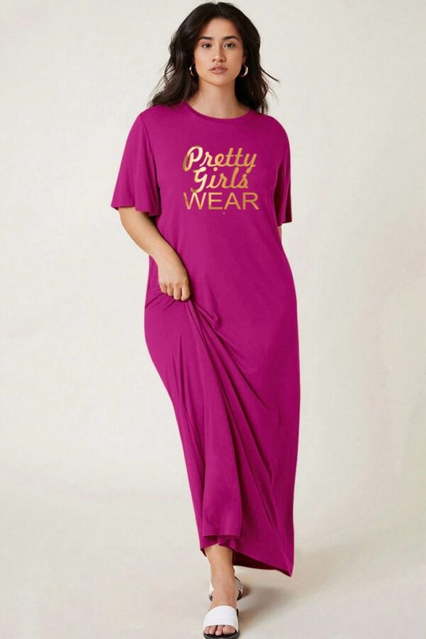 Nica Noel® BASICS "Pretty Girls Wear" Plus Solid Maxi Tee Dress, ISF