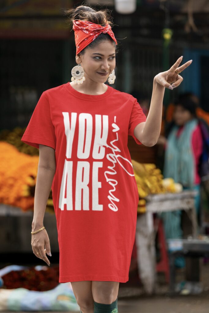 Nica Noel® " You Are Enough" Tshirt Dress, ISF