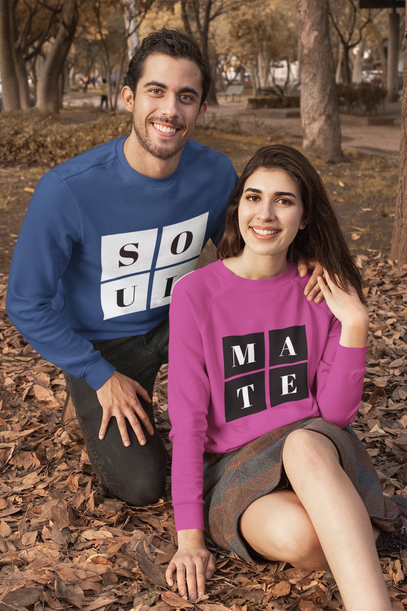 Nica Noel® Couples Long Sleeve Tees, Soul Mate, LOA - Image 2