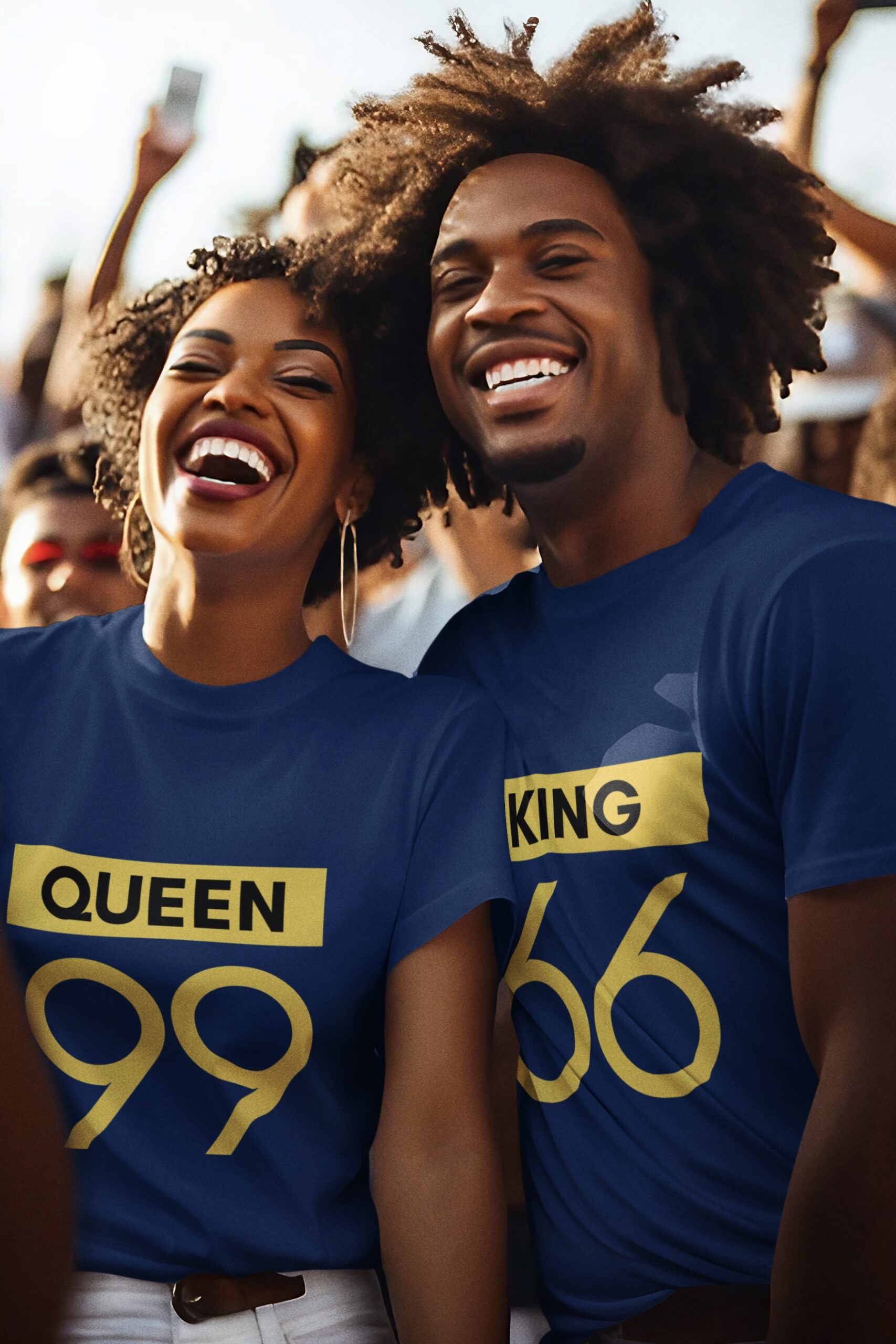 Nica Noel® Couples Tees, King 99, Queen 66, LOA