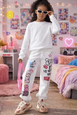Cartoon Character Graffiti Sweatpants