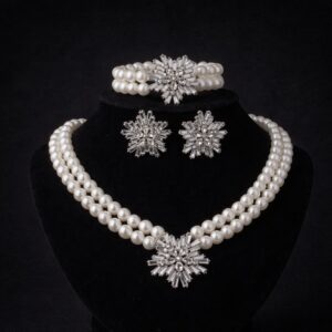 Elegant Bridal | Bracelet | Necklace | Earrings Set