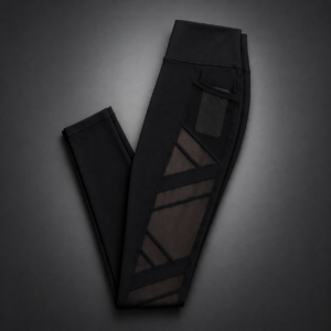 High Waist Mesh Yoga Leggings with Side Pockets | Design 1