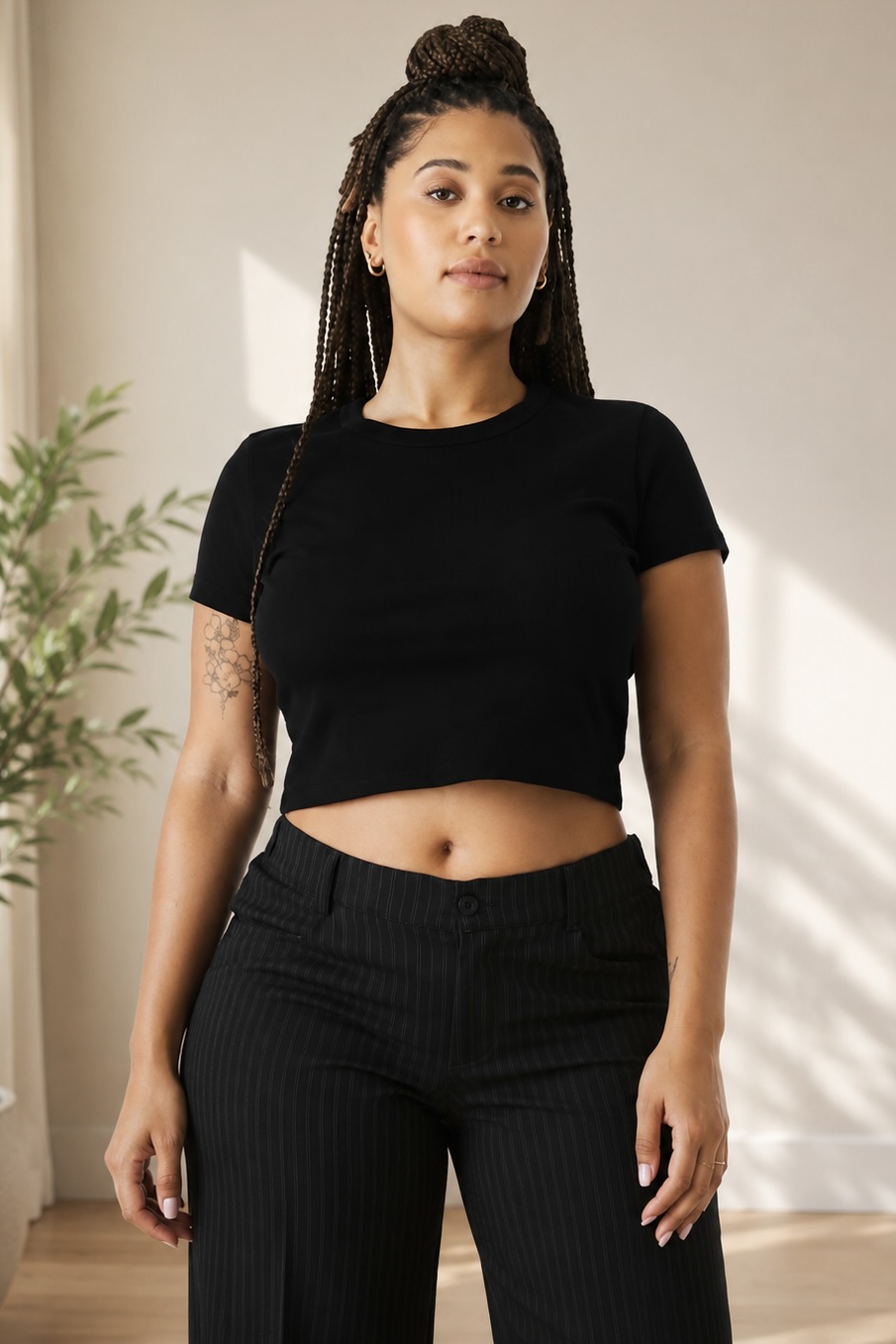 Micro Rib Crop top For Customization